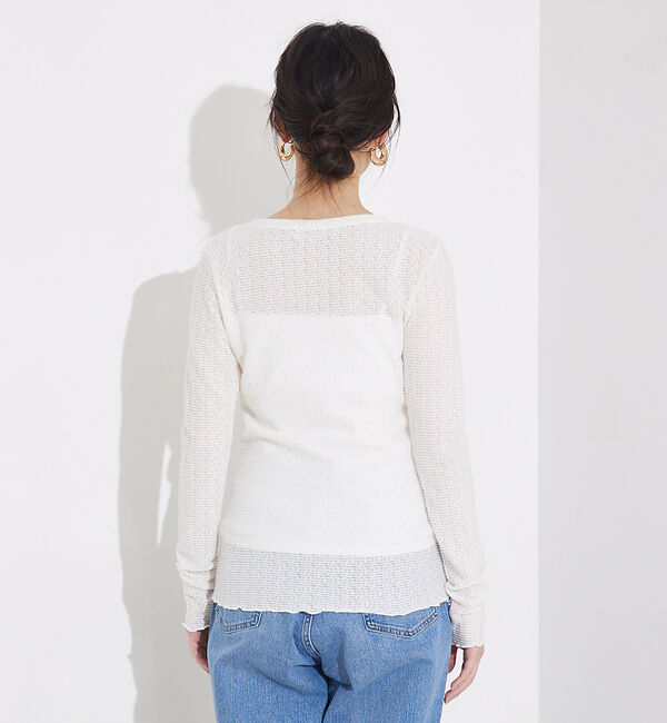 qualite「ジャカードニットメロウトップス」|Tシャツ・カットソー|