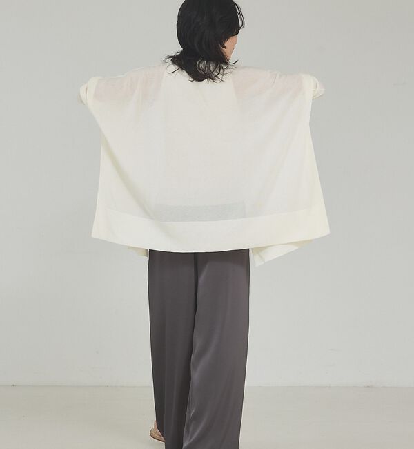 qualite「【接触冷感】シアーオーバーカーディガン【予約】」|カーディガン|