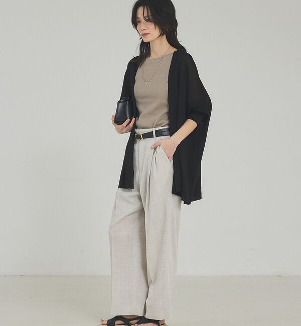 qualite「【接触冷感】シアーオーバーカーディガン【予約】」|カーディガン|