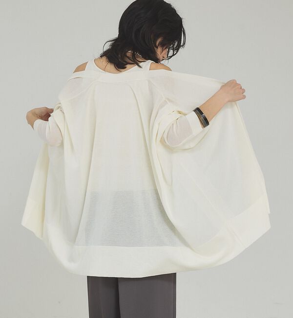 qualite「【接触冷感】シアーオーバーカーディガン【予約】」|カーディガン|