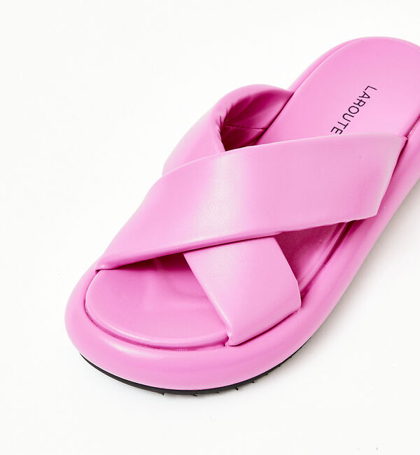 AU BANNISTER「【LAROUTE】クロスベルトラウンドソール」|サンダル|