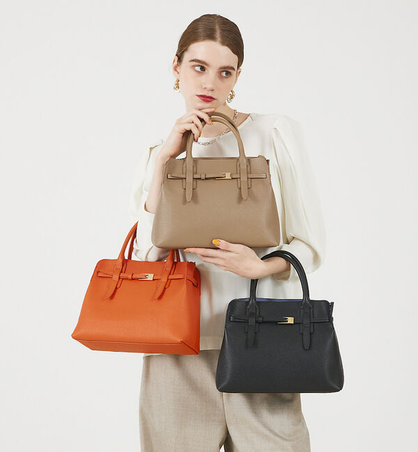 LOWELL things「Belte/レザーベルテッド2WAYトート」|ショルダー・メッセンジャー|