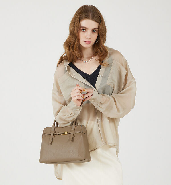 LOWELL things「Belte/レザーベルテッド2WAYトート」|ショルダー・メッセンジャー|