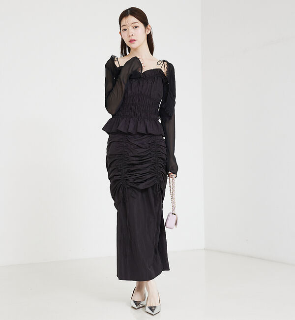 SELFIST「ギャザーレイヤードスカート」|スカート|