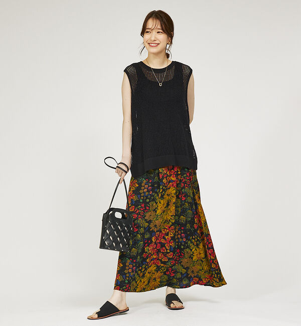 abahouse mavie「メッシュニットノースリプルオーバー」|ニット・セーター|