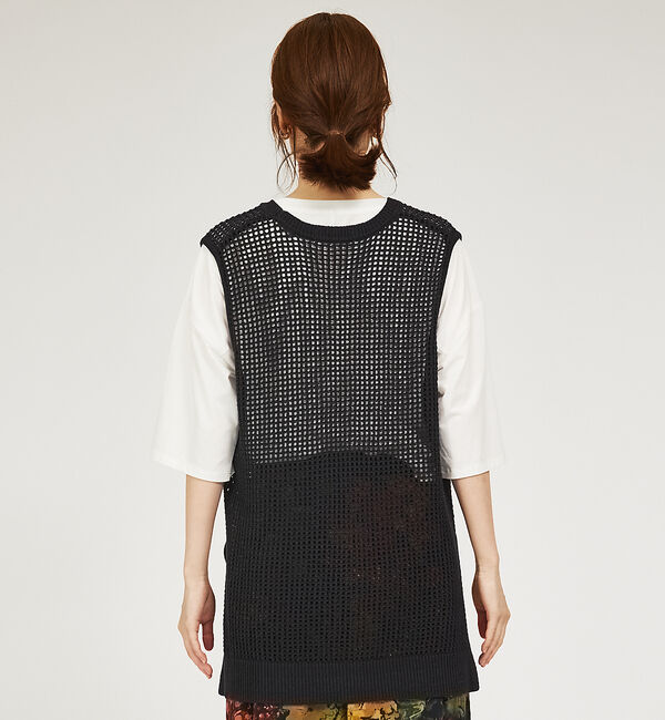 abahouse mavie「メッシュニットノースリプルオーバー」|ニット・セーター|