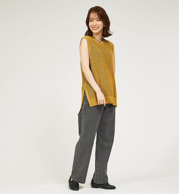 abahouse mavie「メッシュニットノースリプルオーバー」|ニット・セーター|