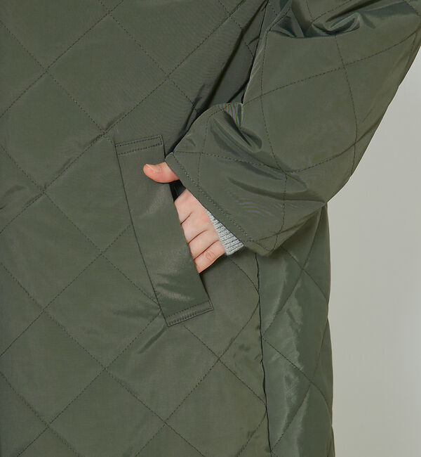 abahouse mavie「キルトリバーシブルコート」|ノーカラーコート|