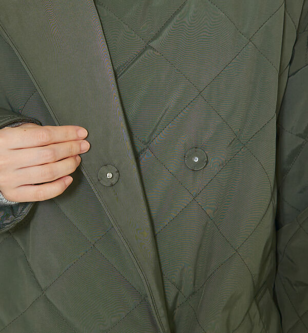 abahouse mavie「キルトリバーシブルコート」|ノーカラーコート|