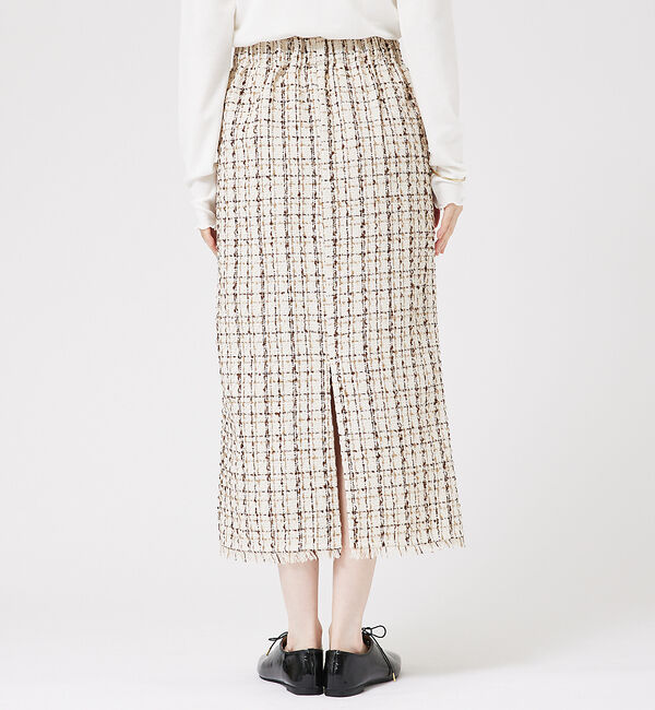 abahouse mavie「【セットアップ対応】ツィードタイトスカート」|スカート|