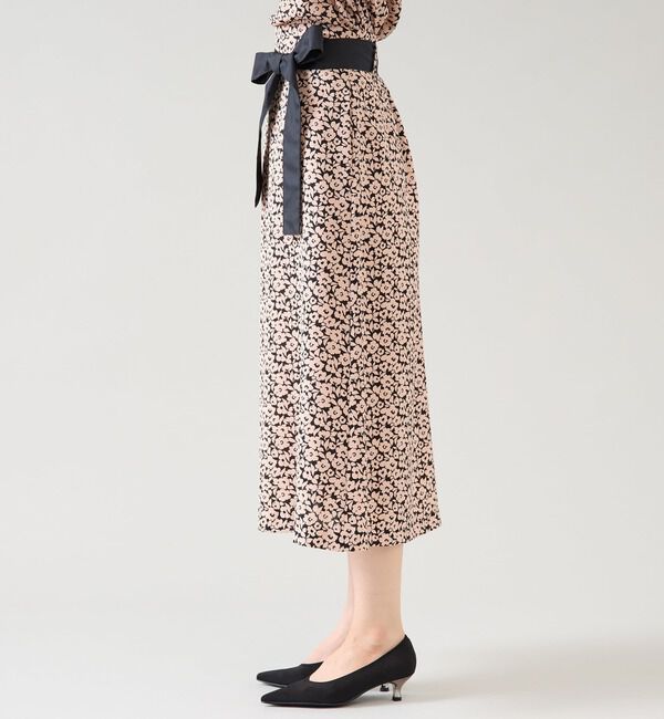 TIARA「Pansyプリントリボンベルトスカート（セットアップ可）」|スカート|