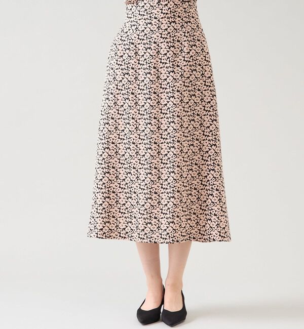 TIARA「Pansyプリントリボンベルトスカート（セットアップ可）」|スカート|