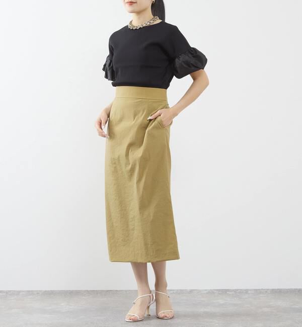 TIARA「ペプラムベルトストレッチタイトスカート」|スカート|
