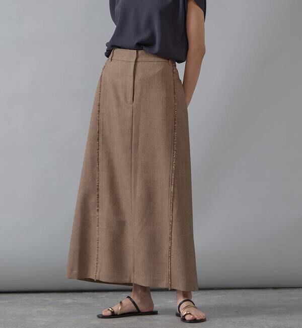 Liesse「フリンジAラインスカート」|スカート|ブラウン