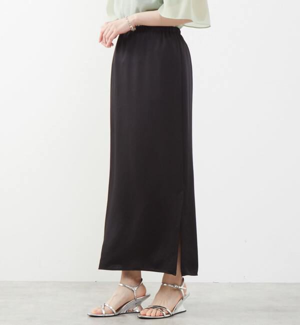 Soffitto「《定番》ウエストオールゴムサテンスカート」|スカート|