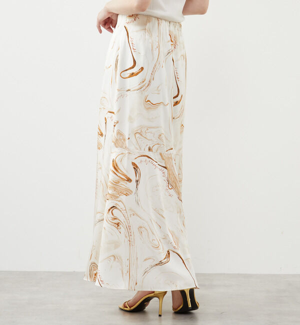 Soffitto「サテンプリントマーメイドスカート」|スカート|