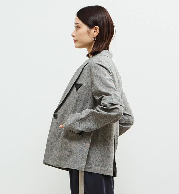 SOFFITTO「袖が取り外し可能2WAY麻混ジャケット」|テーラードジャケット|