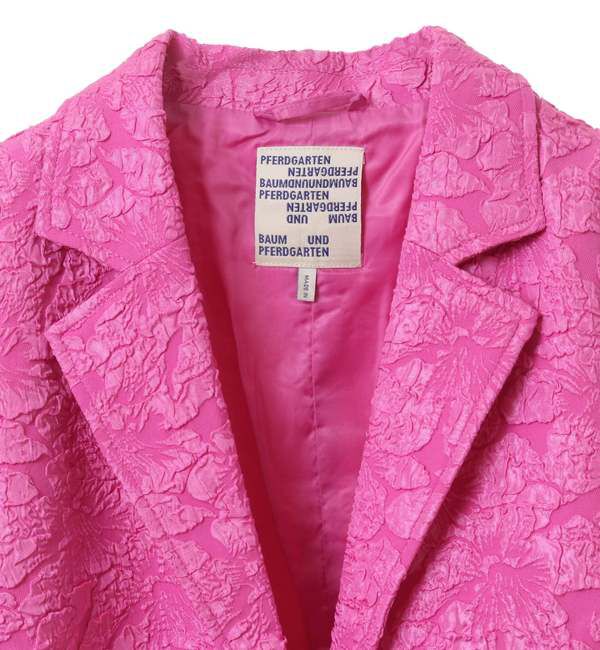 A_「【BAUM UND PFERDGARTEN/バウムウンドヘルガーテン】フラワージャカードショートジャケット」|テーラードジャケット|