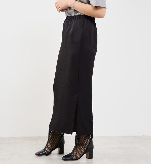 Soffitto「【定番】ウエストオールゴムストレッチサテンタイトスカート」|スカート|