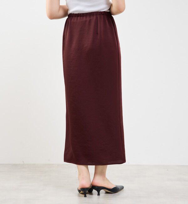 Soffitto「【定番】ウエストオールゴムストレッチサテンタイトスカート」|スカート|