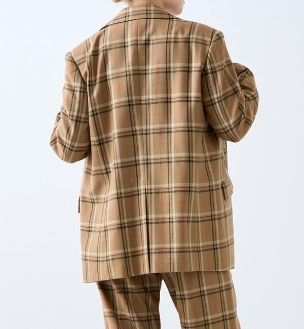 A_「【A_/エース】ウールチェックジャケット」|テーラードジャケット|