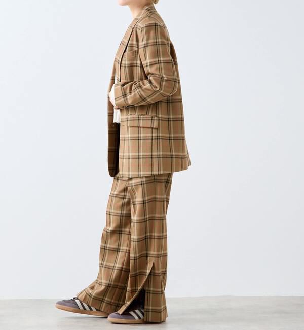 A_「【A_/エース】ウールチェックジャケット」|テーラードジャケット|