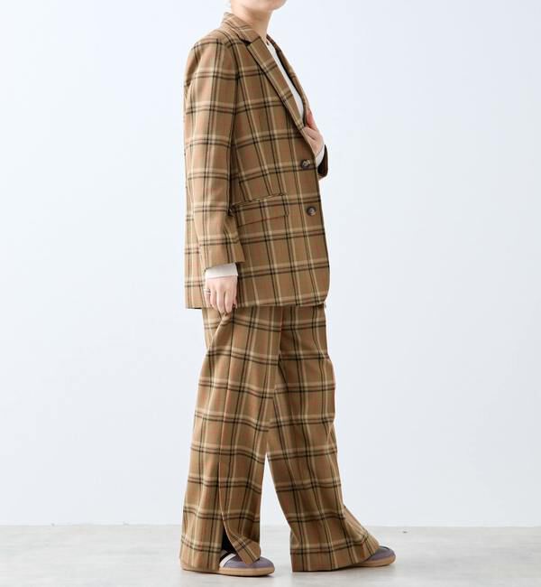 A_「【A_/エース】ウールチェックジャケット」|テーラードジャケット|