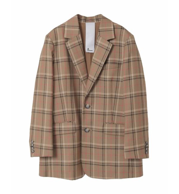 A_「【A_/エース】ウールチェックジャケット」|テーラードジャケット|