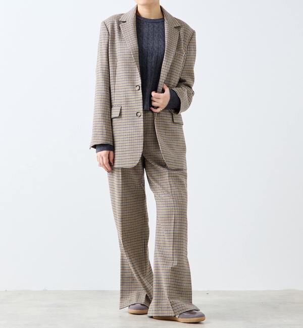 A_「【A_/エース】ウールチェックジャケット」|テーラードジャケット|