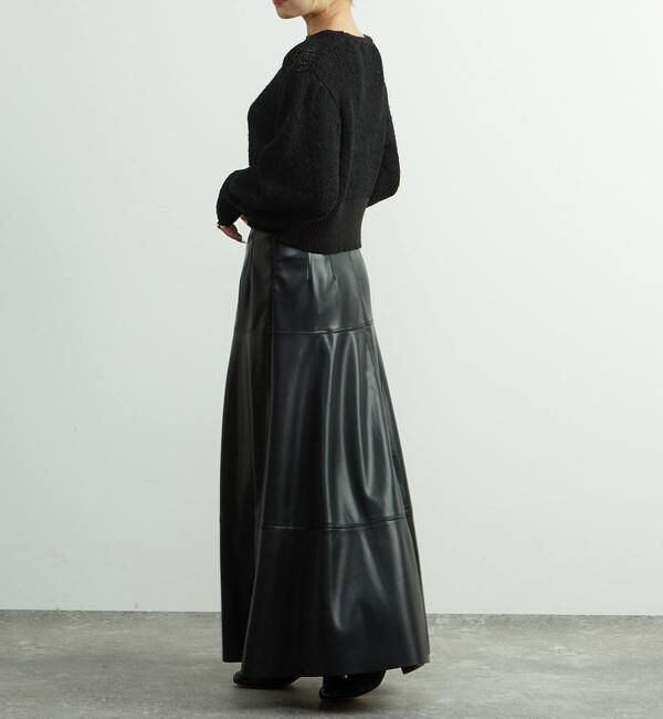 SOFFITTO「合成皮革切替デザインマーメイドスカート」|スカート|