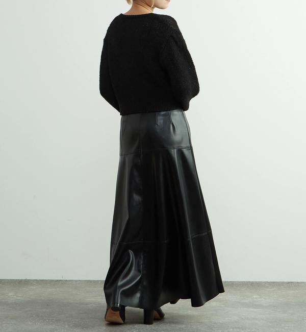 SOFFITTO「合成皮革切替デザインマーメイドスカート」|スカート|