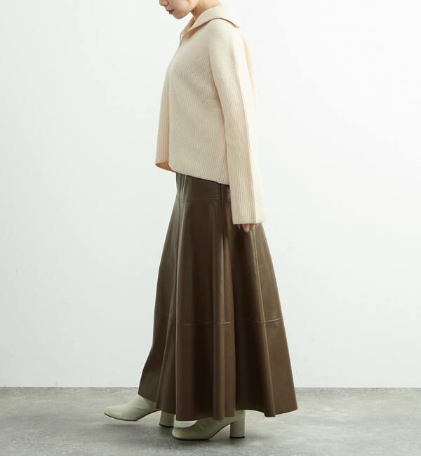 SOFFITTO「合成皮革切替デザインマーメイドスカート」|スカート|
