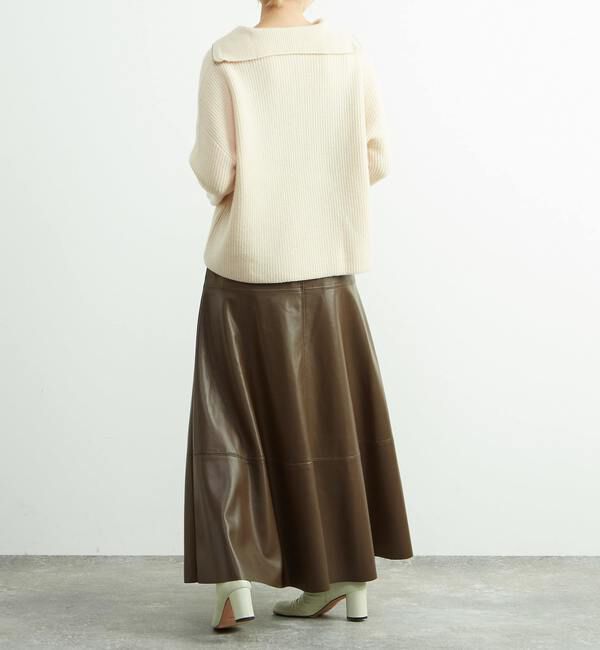 SOFFITTO「合成皮革切替デザインマーメイドスカート」|スカート|