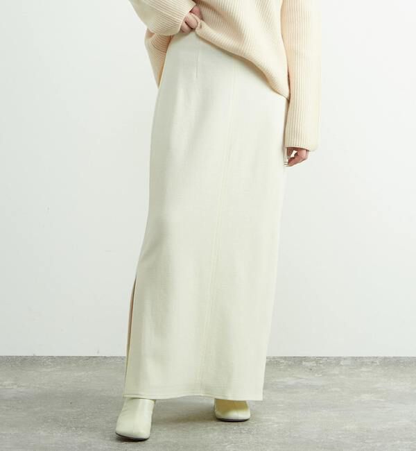 SOFFITTO「圧縮ウールスムースIラインスカート」|スカート|オフホワイト