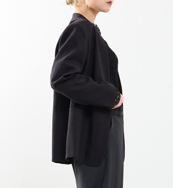 SOFFITTO「【A_/エース】リネン混ノーカラージャケット」|ノーカラージャケット|