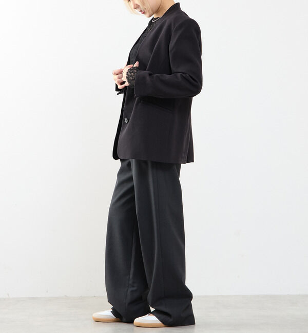 SOFFITTO「【A_/エース】リネン混ノーカラージャケット」|ノーカラージャケット|