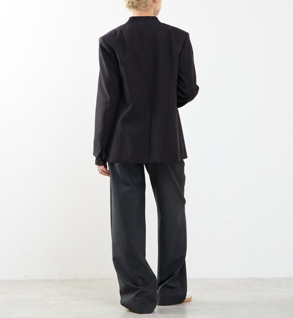 SOFFITTO「【A_/エース】リネン混ノーカラージャケット」|ノーカラージャケット|