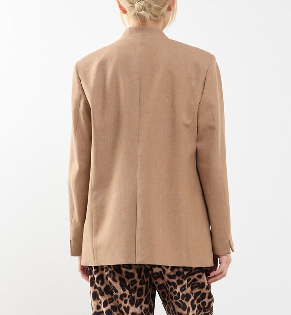 SOFFITTO「【A_/エース】リネン混ノーカラージャケット」|ノーカラージャケット|