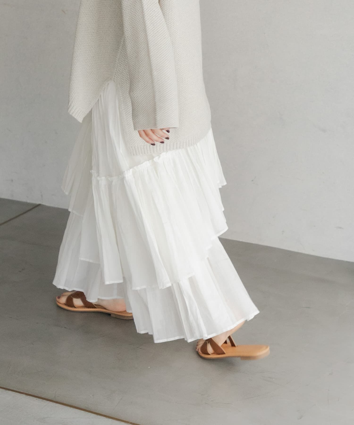 URBAN RESEARCH DOORS「ランダムティアードスカート」|スカート|