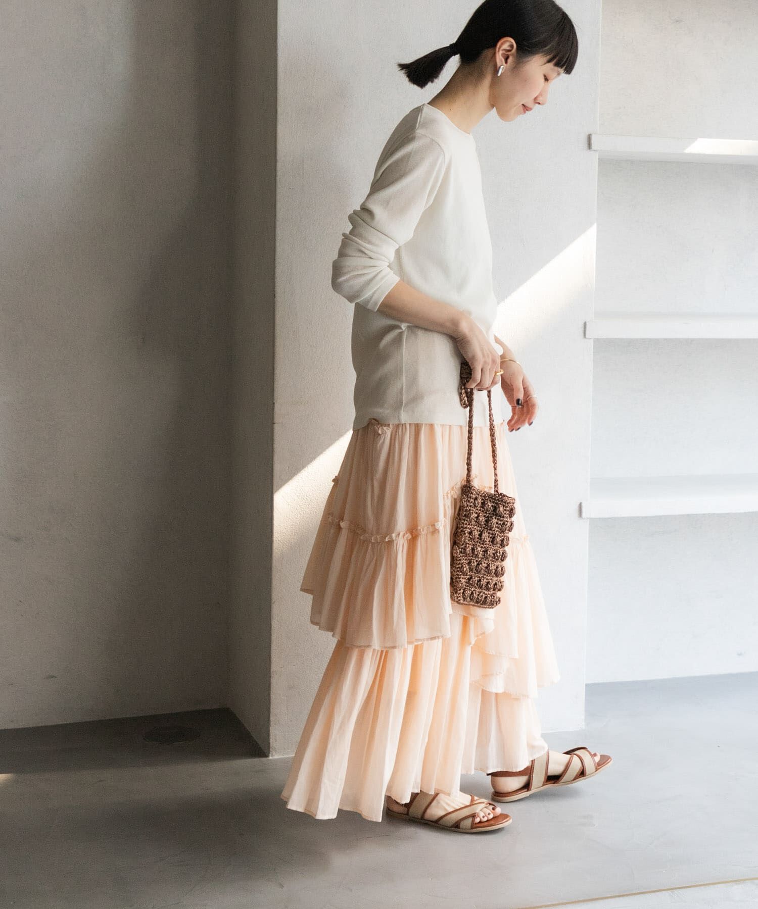 URBAN RESEARCH DOORS「ランダムティアードスカート」|スカート|