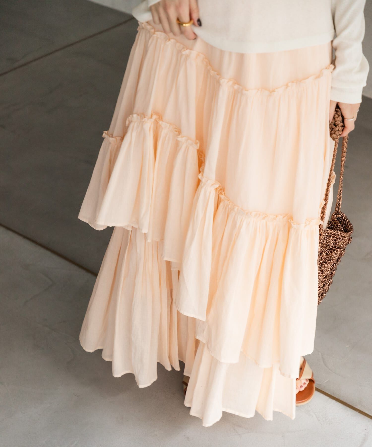 URBAN RESEARCH DOORS「ランダムティアードスカート」|スカート|