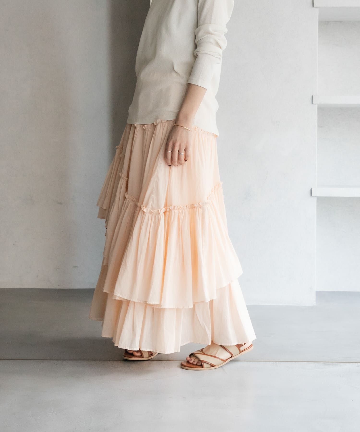 URBAN RESEARCH DOORS「ランダムティアードスカート」|スカート|