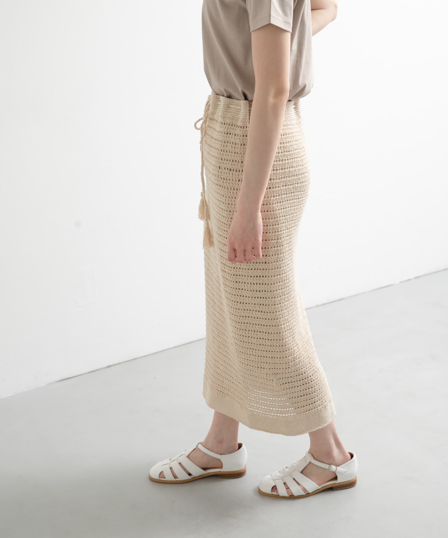 URBAN RESEARCH DOORS「『別注』KHWOPA&times;DOORS　かぎ針スカート」|スカート|