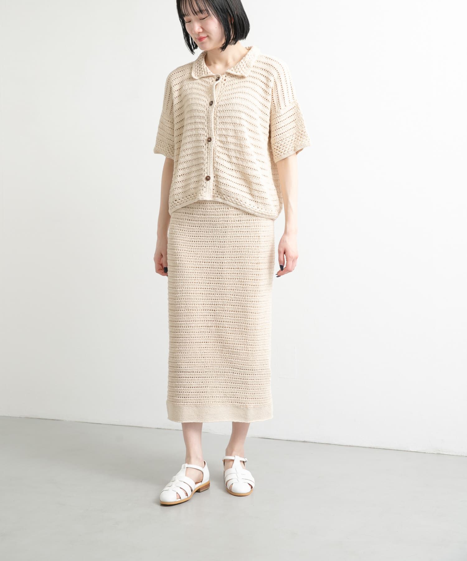 URBAN RESEARCH DOORS「『別注』KHWOPA&times;DOORS　かぎ針スカート」|スカート|