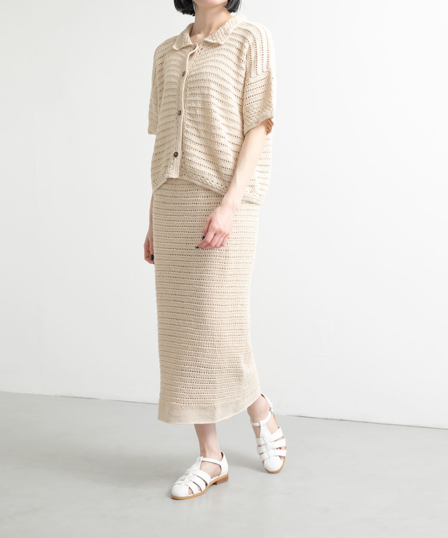 URBAN RESEARCH DOORS「『別注』KHWOPA&times;DOORS　かぎ針スカート」|スカート|