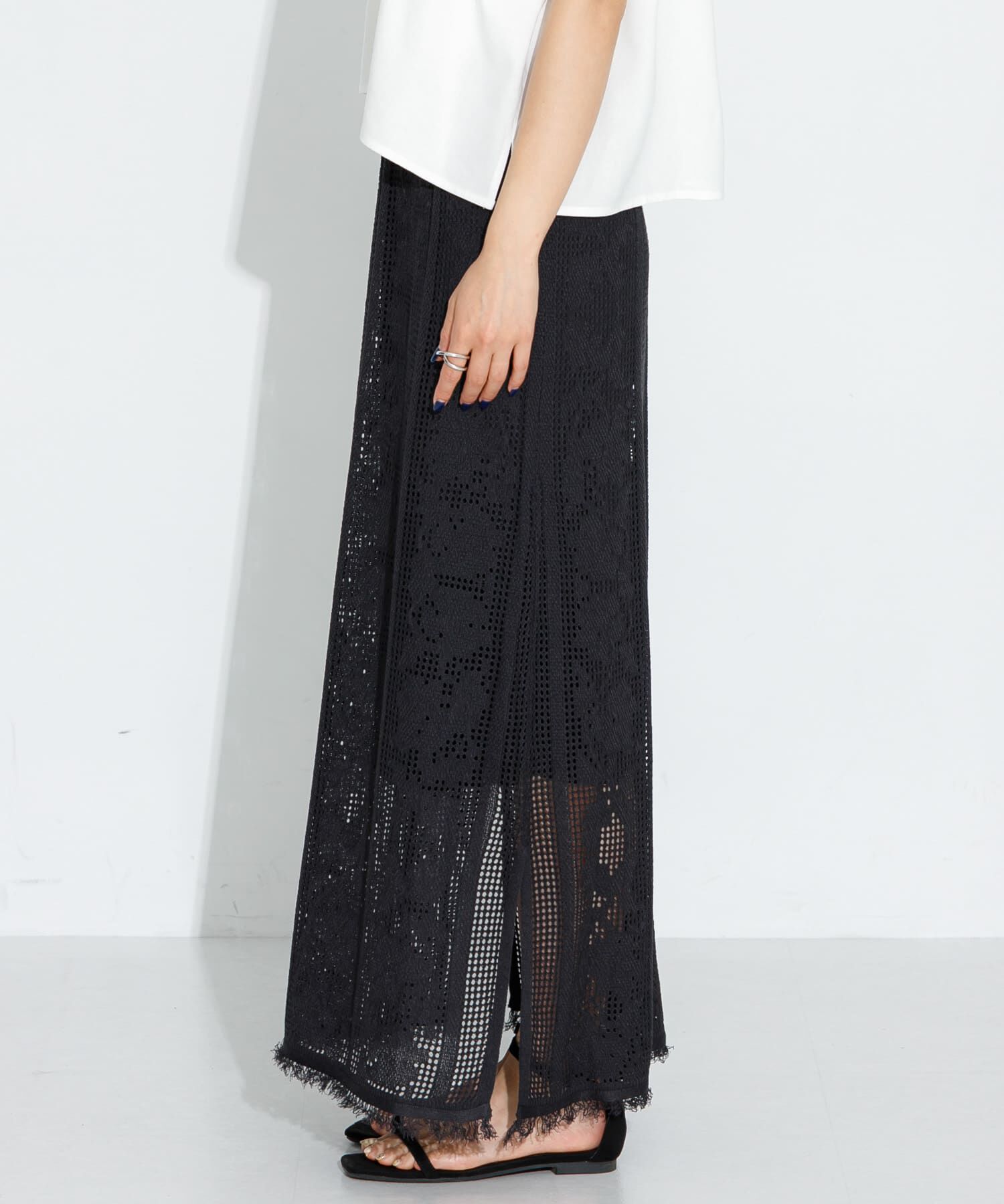 Sonny Label 「フラワーメッシュスカート」|スカート|