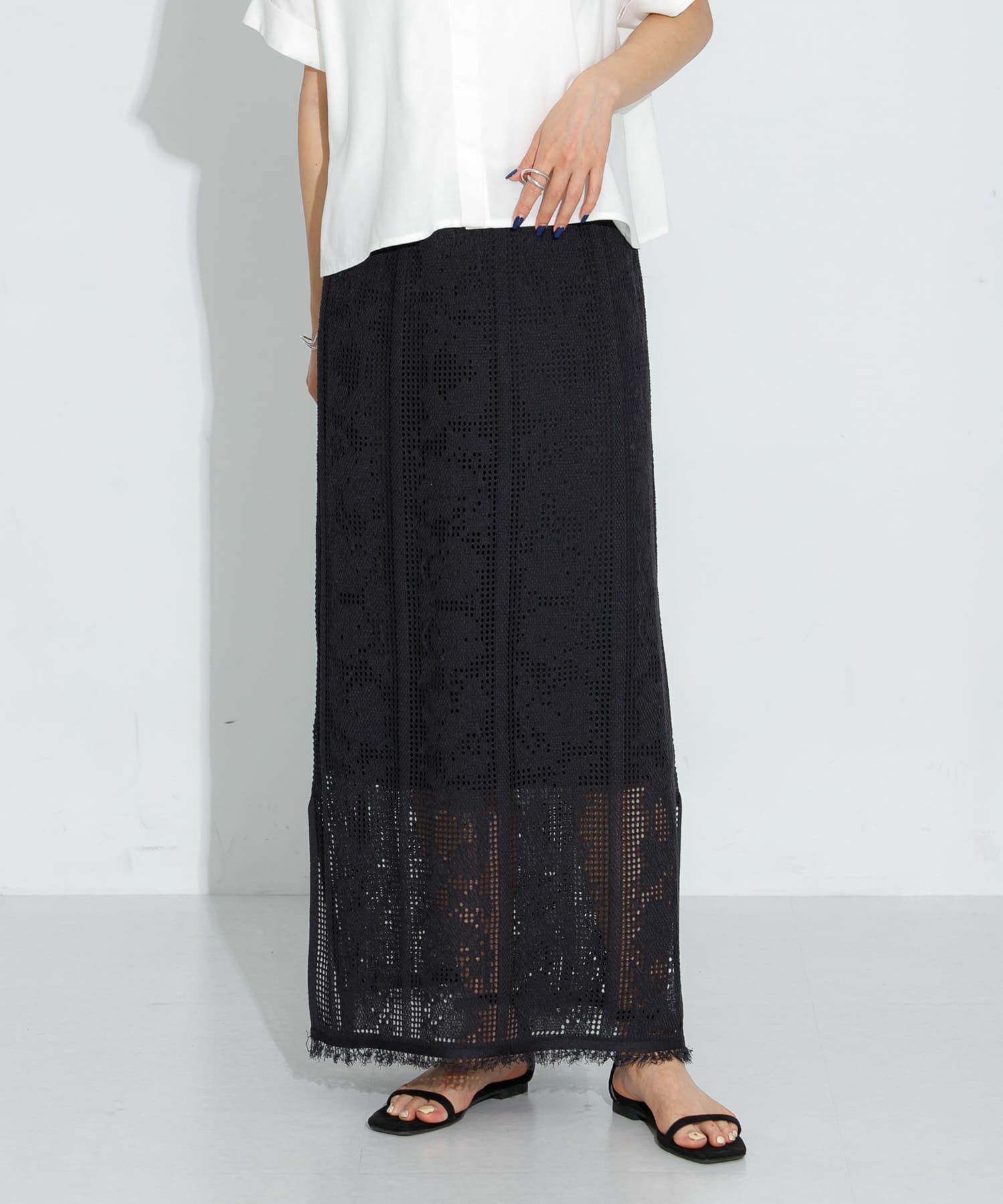 Sonny Label 「フラワーメッシュスカート」|スカート|