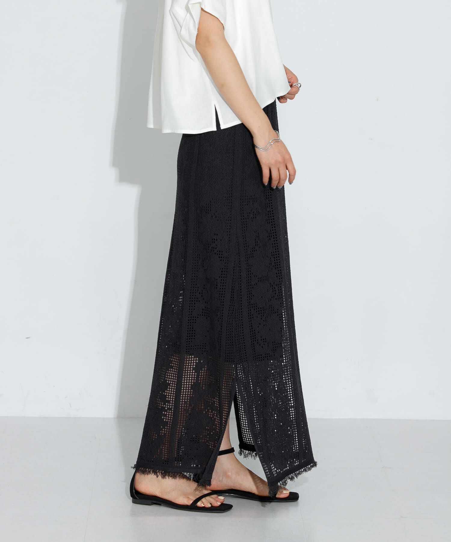 Sonny Label 「フラワーメッシュスカート」|スカート|