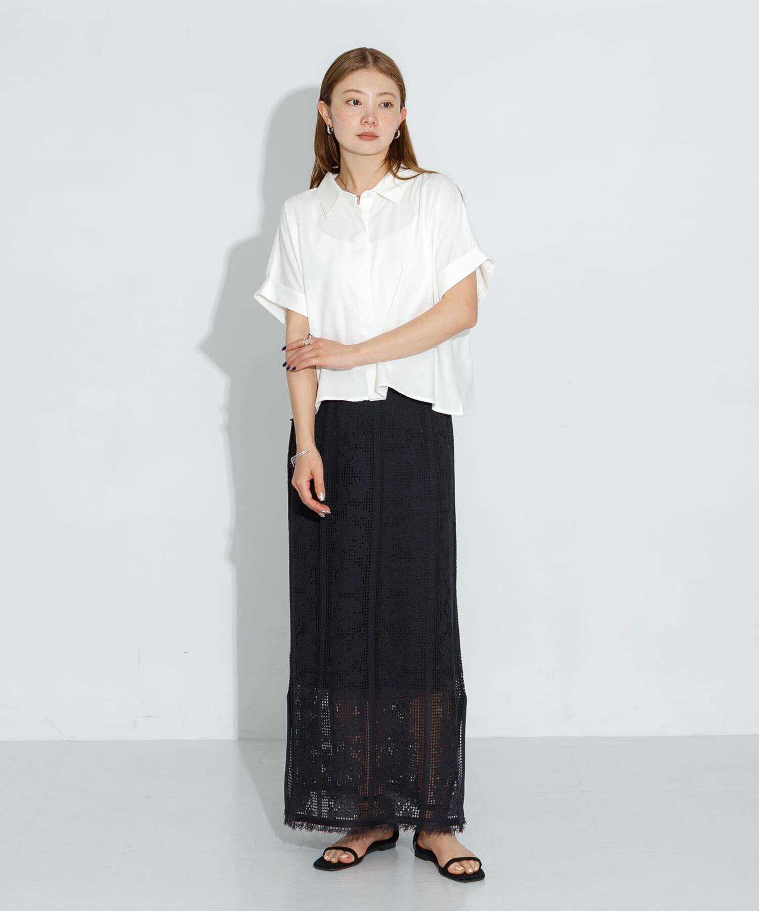 Sonny Label 「フラワーメッシュスカート」|スカート|