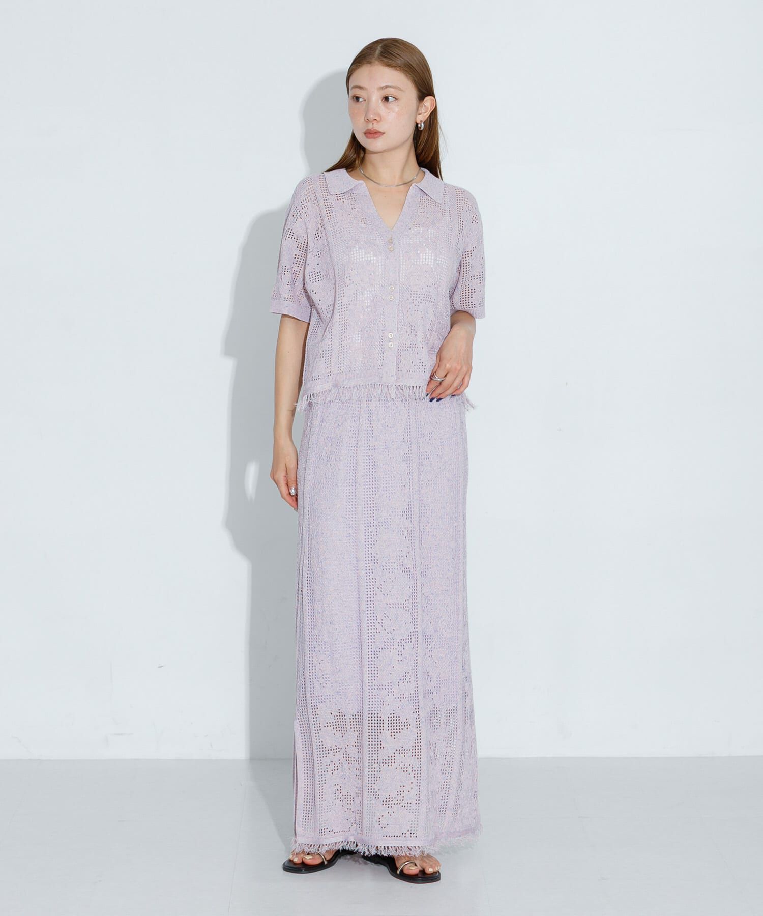 Sonny Label 「フラワーメッシュスカート」|スカート|